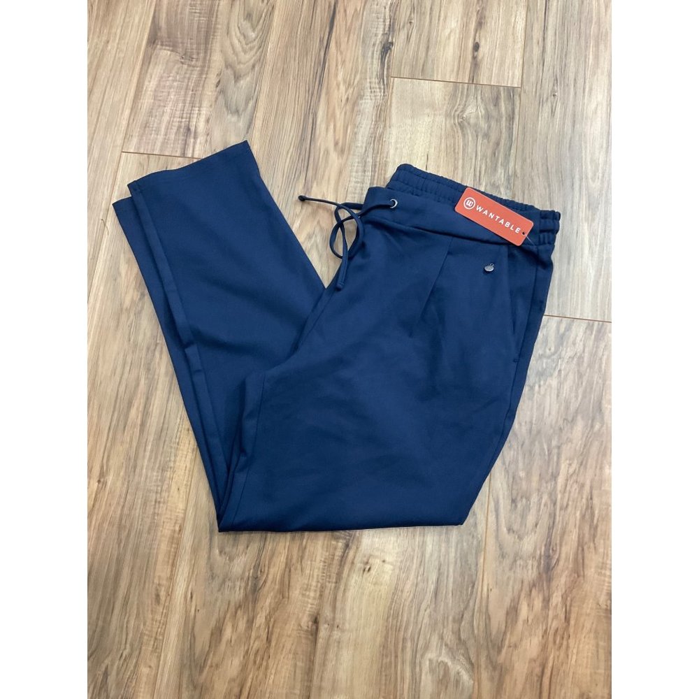 NWT Women's Fransa Plus Stretch Pants Navy Blue SZ 2X